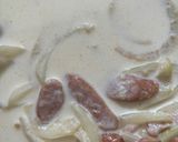 ソーセージのクリームパスタ😋作り方4写真
