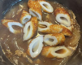 残った牛丼のつゆで作るちくわのチーズ掛け作り方3写真