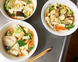 レンジ肉無豆腐きな粉梅パスタ味野菜炒め作り方16写真