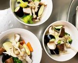肉無ほんのりシーフードオイ照り春先炒め煮作り方9写真