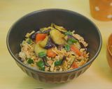 阿蘇の野菜たっぷり!ナスの肉味噌丼作り方1写真