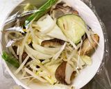 肉無チクワきな粉味噌カツ丼味野菜炒め作り方12写真