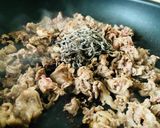 塩昆布バター・牛丼作り方4写真