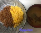 甘い二色丼となんちゃって長生きみそ汁作り方5写真