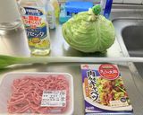 豚ひき肉とキャベツの味噌炒め作り方1写真