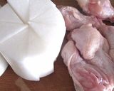 旬の大根と鶏手羽もとの、こっくり醤油煮作り方1写真