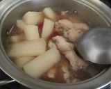 旬の大根と鶏手羽もとの、こっくり醤油煮作り方3写真