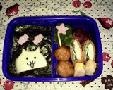 簡単キャラ弁　にゃんこ大戦争作り方1写真