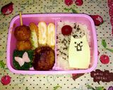 簡単キャラ弁にゃんこ大戦争　タンクネコ作り方1写真