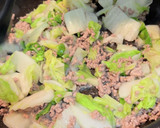 簡単冬レシピ！白菜と合い挽き肉のおかず作り方5写真