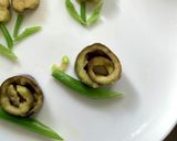 ナスとサンド豆でカタツムリ作り方3写真