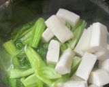 青梗菜とふわふわハンペンのあんかけ作り方4写真
