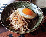 パパっとおつまみ★もやしと目玉焼き作り方5写真