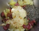 ごまとサラミのポテトサラダ作り方1写真