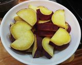 超簡単!鶏むね肉とさつまいもの甘酢炒め!作り方4写真
