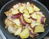 超簡単!鶏むね肉とさつまいもの甘酢炒め!作り方10写真