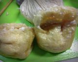 自己流　チーズ鶏つくね巾着作り方7写真