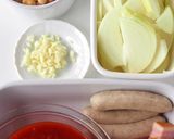 ベーコンとたっぷりお豆のトマト煮込み作り方1写真