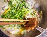 今日のみそ汁。 シャケも添えて豆乳味噌汁作り方5写真