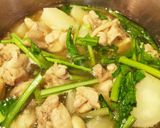 かぶと鶏もも肉のスープ（皮はペペロン）作り方4写真