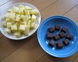 簡単！レンジで！林檎のひと口チョコレート作り方1写真