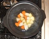 【ひとり鍋】ごろごろ野菜の豚バラ塩糀土鍋作り方4写真