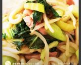 チンゲン菜のオイスター醤油焼きうどん♪作り方14写真