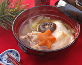 白だしで簡単！鶏肉と白菜のお雑煮作り方7写真