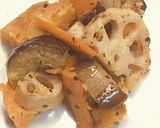 さつま芋と蓮根のハーブオイル焼きマリネ風作り方7写真