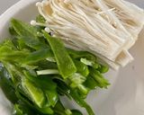 ピーマンとえのきのレンジ蒸し作り方1写真