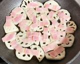 ベーコンと蓮根の蒸し焼き作り方1写真