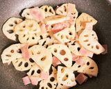 ベーコンと蓮根の蒸し焼き作り方2写真