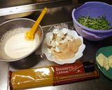 帆立のたらマヨパスタ作り方1写真