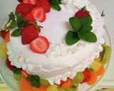 シフォンケーキで誕生日作り方8写真
