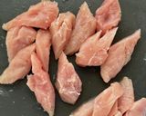 鶏ささみ肉で作る♫大葉入りとり天作り方1写真