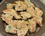 鶏ささみ肉で作る♫大葉入りとり天作り方4写真