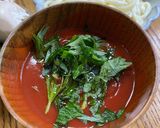 ■オリーブ香る！トマト青しそつけ汁うどん作り方5写真