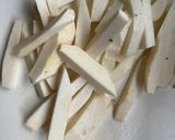 里芋と鶏もも肉の四川風炒め作り方1写真