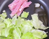 ★ワンパン★キャベツとベーコンのパスタ作り方2写真