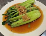 タイ屋台に出る小松菜オイスターソース炒め作り方4写真