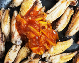 手羽！柚子砂糖漬けとケチャップの絡め焼き作り方5写真