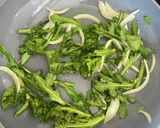 植物性の春菊香る塩麹レモンクリームパスタ作り方2写真