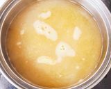 水菜と三つ葉のかき玉汁作り方2写真