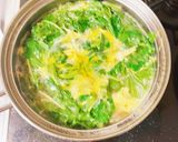 水菜と三つ葉のかき玉汁作り方6写真