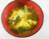 水菜と三つ葉のかき玉汁作り方8写真