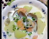 鮭とじゃがいもの食べるスープ作り方5写真