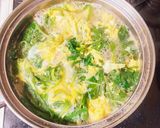 水菜と三つ葉のかき玉汁作り方7写真
