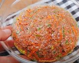 ごま油とネギ香る牛ひき肉と人参の餃子の餡作り方17写真