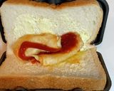 今朝の4w1hサンド「揚げチーズ」作り方2写真