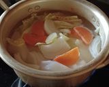おひとり様ランチに★ヘルシー鶏味噌鍋作り方2写真